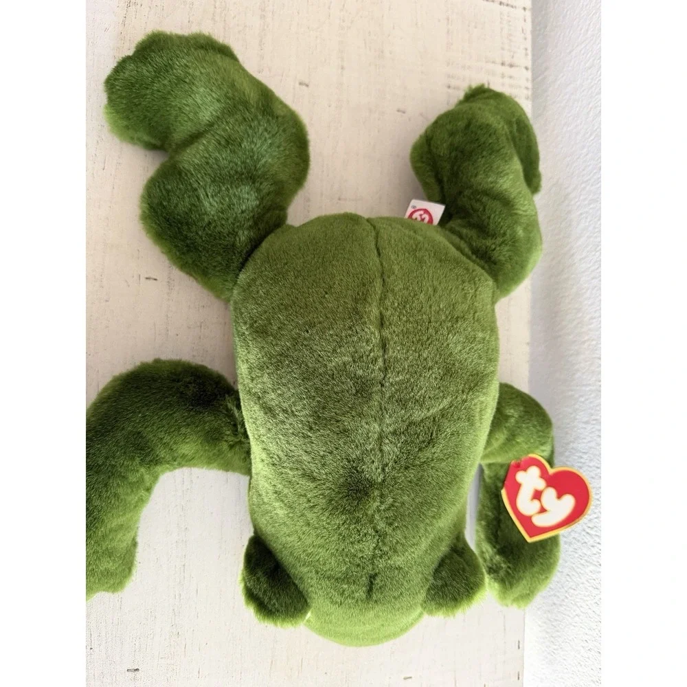 Vintage 1991 TY Freddie the Green Frog Plush Stuffed Animal w/ Croaker Rattle NW